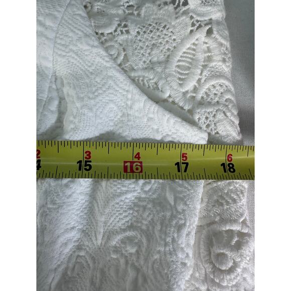 Rebecca Taylor Women's sz 12 White Embroidered Sheath Dress Bridal Graduation - Picture 10 of 14